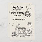 Zwart en wit Creatieve bruiloft Uitnodiging (Voorkant / Achterkant)