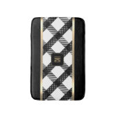 Zwart en wit Crisscross design Badmat (Voorkant Verticaal)