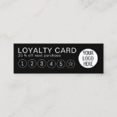 Zwart en Wit custom bedrijf logo Klantenkaartje (Voorkant)