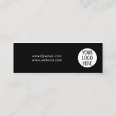 Zwart en Wit custom bedrijf logo Klantenkaartje (Achterkant)