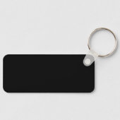 Zwart en Wit Cute Bow Handtekening Naam Lang Sleutelhanger (Voorkant)