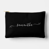 Zwart en wit cute strik handtekening naam etui (Voorkant)