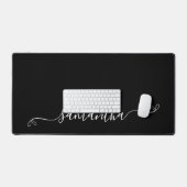 Zwart en wit cute strik signatuur naam bureaumat (Keyboard & Muis)