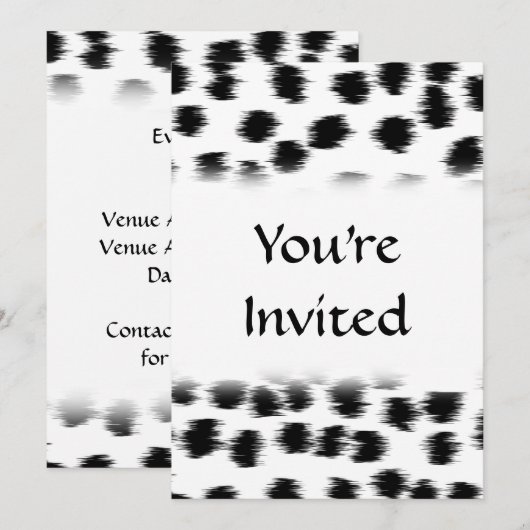 Zwart en wit Dalmatiaans afdrukpatroon. Kaart (Voorkant / Achterkant)