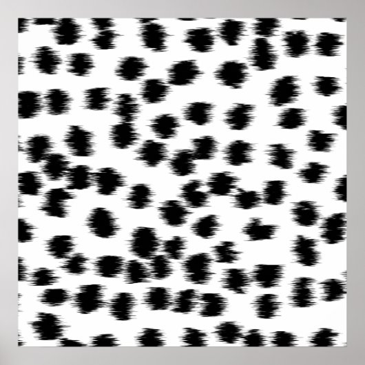 Zwart en wit Dalmatiaans afdrukpatroon. Poster (Voorkant)