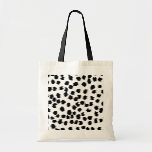 Zwart en wit Dalmatiaans afdrukpatroon. Tote Bag (Voorkant)