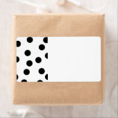 Zwart en wit Dalmatiaans Spot Pattern. Etiket (Insitu)