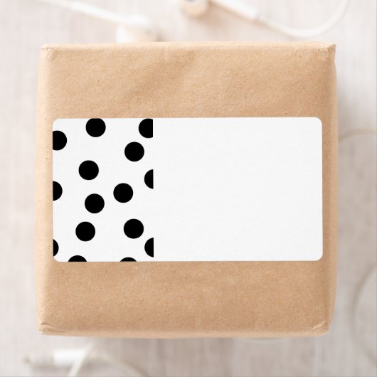 Zwart en wit Dalmatiaans Spot Pattern. Etiket (Insitu)