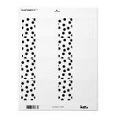 Zwart en wit Dalmatiaans Spot Pattern. Etiket (Full Sheet)