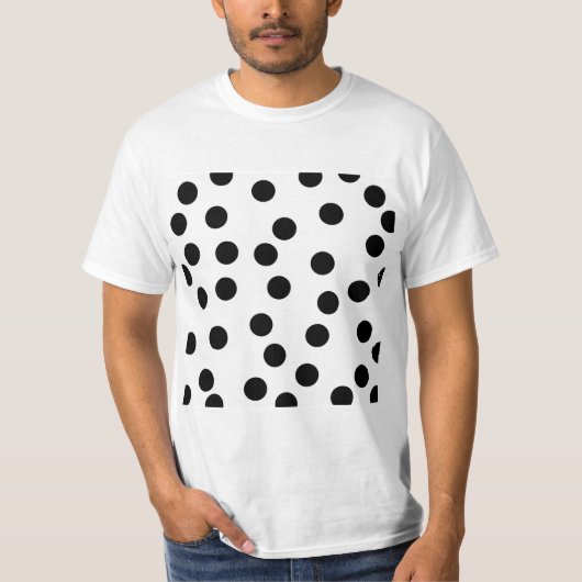Zwart en wit Dalmatiaans Spotpatroon. T-shirt (Voorkant)