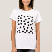 Zwart en wit Dalmatiaans Spotpatroon. T-shirt (Voorkant)