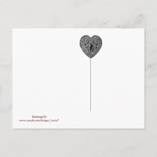 ZWART EN WIT DAMAST Paars Amethist Monogram Aankondigingskaart (Achterkant)