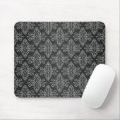 Zwart en wit damast patroon muismat (Met muis)