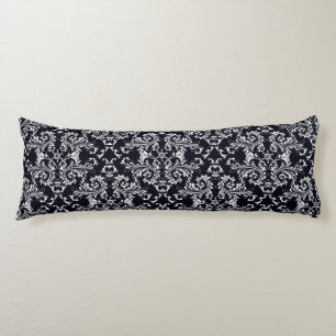 Zwart en wit damast vintage stijl lichaamskussen