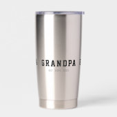 Zwart En Wit Dapper Opa Opgericht Geïsoleerde Drinkbeker (Links)