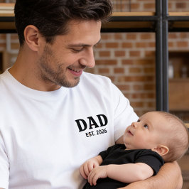 Zwart En Wit Dapper Papa Opgericht T-shirt