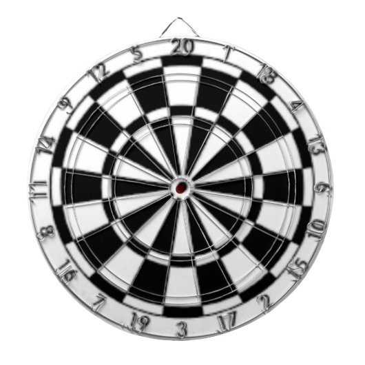 Zwart en wit dartbord (Voorkant)
