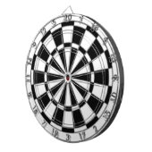 Zwart en wit dartbord (Voorkant Rechts)