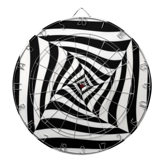 Zwart en wit dartbord (Voorkant)