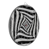 Zwart en wit dartbord (Voorkant Links)