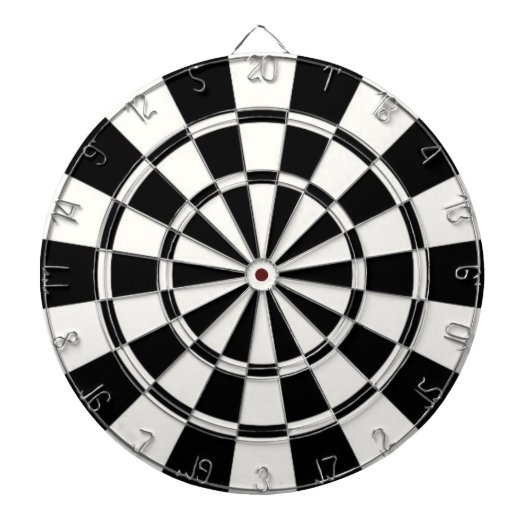 Zwart en wit dartbord (Voorkant)
