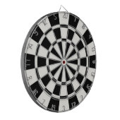 Zwart en wit dartbord (Voorkant Links)