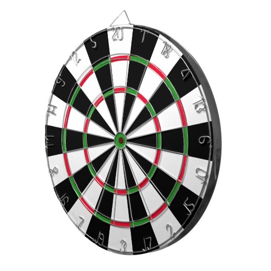 Zwart en wit dartbord (Voorkant Rechts)