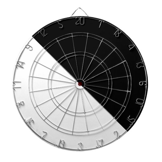 Zwart en wit dartbord (Voorkant)