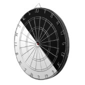 Zwart en wit dartbord (Voorkant Rechts)