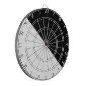 Zwart en wit dartbord (Voorkant Links)