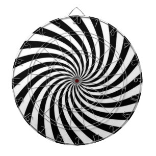 Zwart en wit dartbord