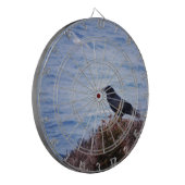 Zwart en wit dartbord (Voorkant Links)