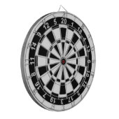 Zwart en wit dartbord (Voorkant Links)