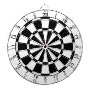 Zwart en wit dartbord