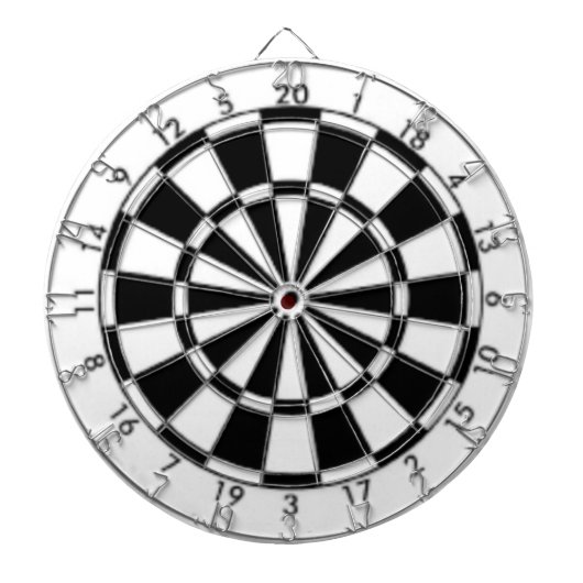 Zwart en wit dartbord (Voorkant)