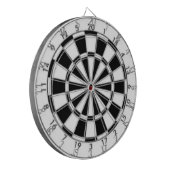 Zwart en wit dartbord (Voorkant Links)