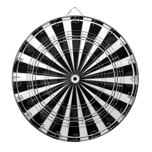 Zwart en wit dartbord (Voorkant)