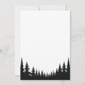 Zwart en Wit Dennenbomen Wintertrouw Save The Date (Achterkant)