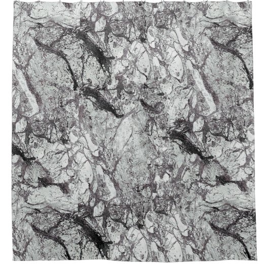 Zwart en wit design douchegordijn (Voorkant)