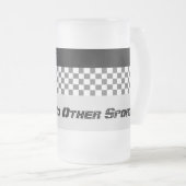 Zwart en wit design matglas bierpul (Voorkant rechts)