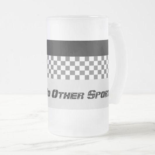 Zwart en wit design matglas bierpul (Voorkant rechts)