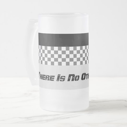 Zwart en wit design matglas bierpul (Voorkant links)