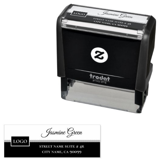 Zwart en wit design  zelfinktende stempel (In situ)