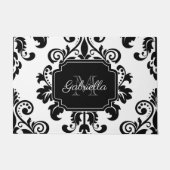  zwart en wit deurmat (Voorkant)