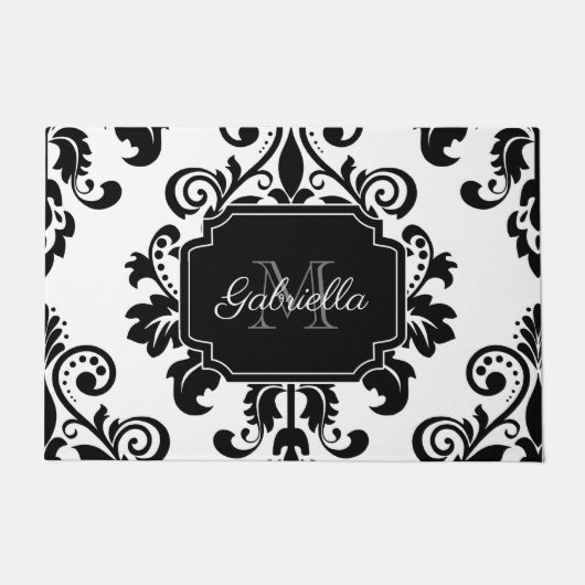 zwart en wit deurmat (Voorkant)