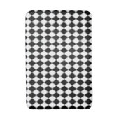 Zwart en Wit Diamant Argyle Patroon Badmat (Voorkant Verticaal)
