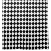 Zwart en Wit Diamant Argyle Patroon Douchegordijn (Voorkant)
