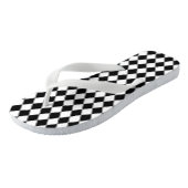 Zwart en Wit Diamant Argyle Patroon Teenslippers (Schuin)