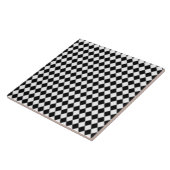 Zwart en Wit Diamant Argyle Patroon Tegeltje (Zijkant)