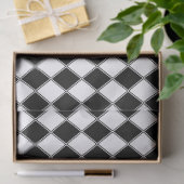 Zwart en Wit Diamant Argyle Patroon Tissuepapier (Geschenk)